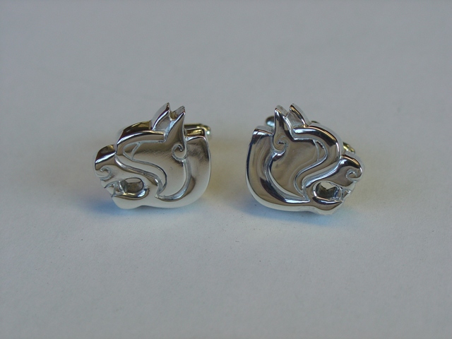 Wild beast animal head cufflinks