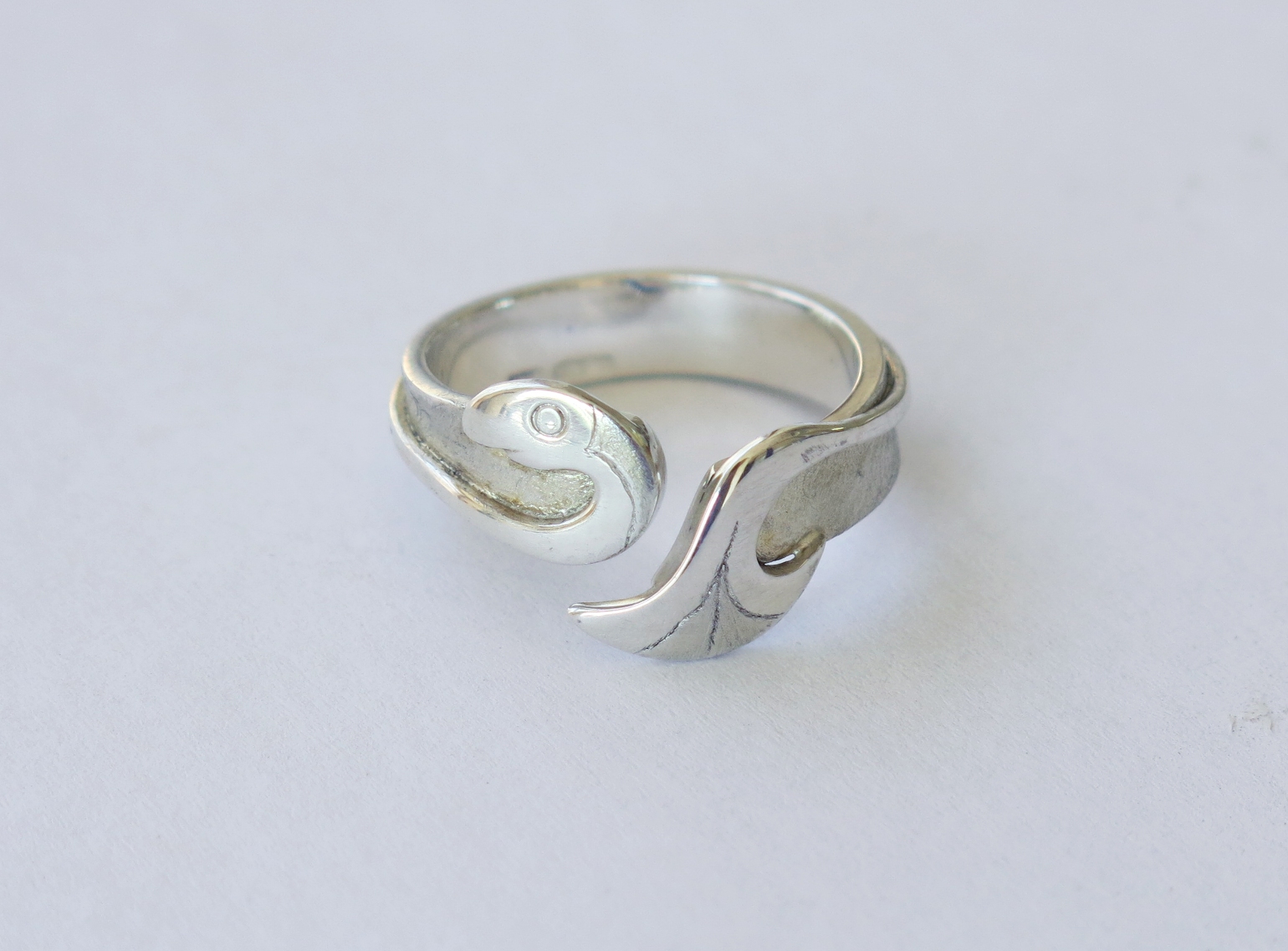 Silver fish ring