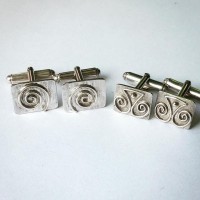 Silver cufflinks