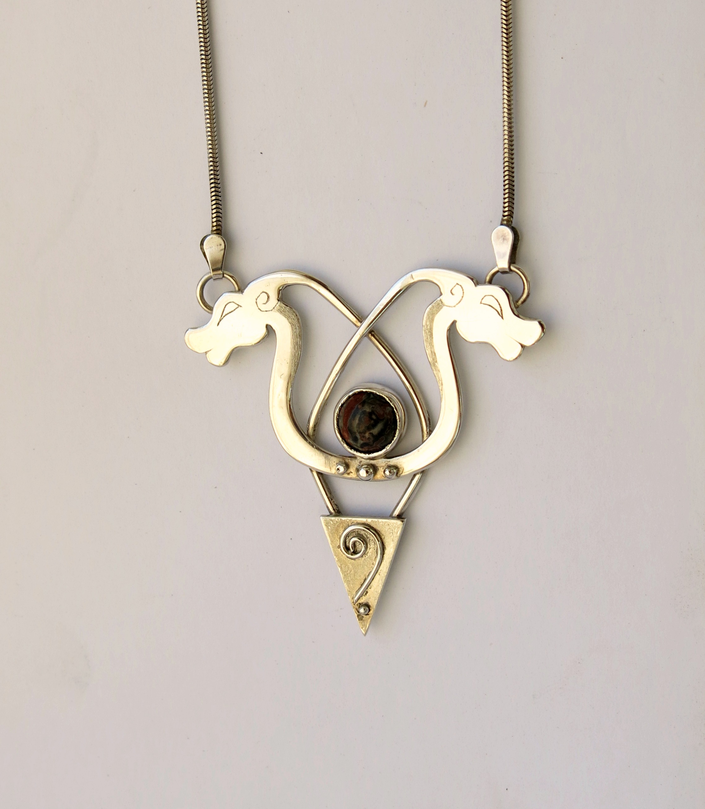 Silver animals pendant